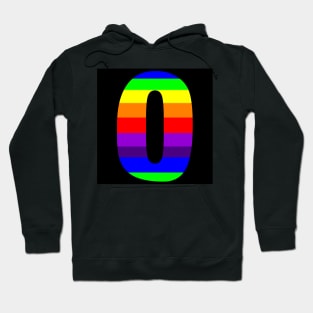 The Letter O in Rainbow Stripes Hoodie